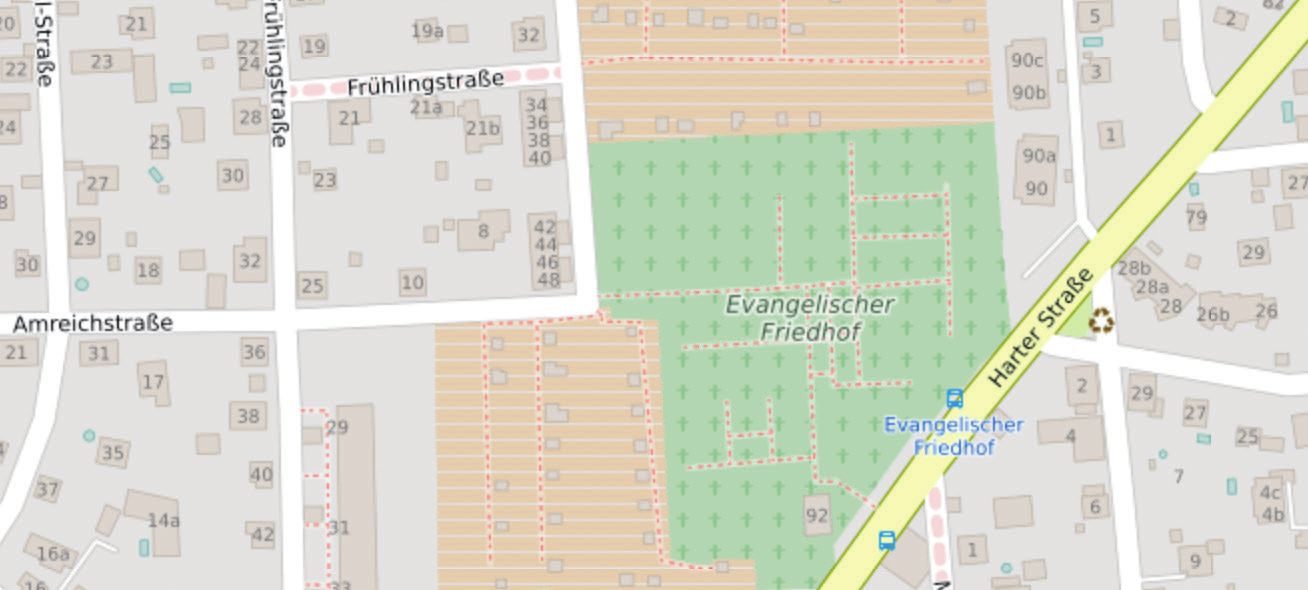 Straßenkarte vom Friedhof Neuhart